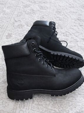 Timberland Men's Black Rugged Lace-Up Work Boots